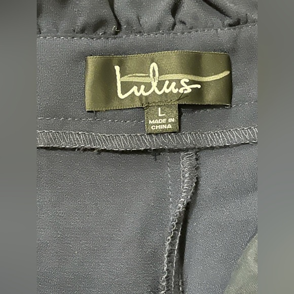 Lulus Navy Ruffle Pants - Picture 5 of 8